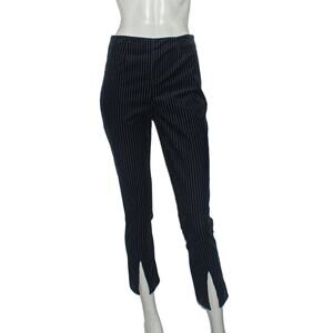FRAME denim Fine Variegated Slit Pants Fall Navy Cotton blend Women's Size 2